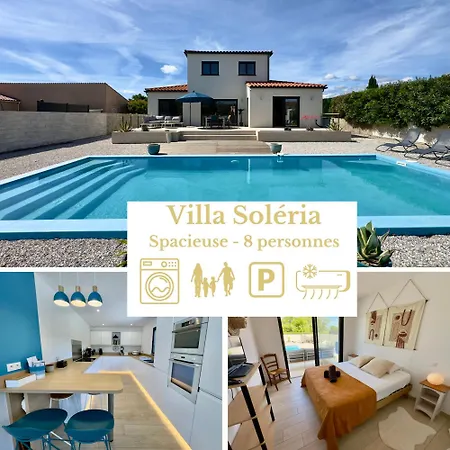 Soleria-piscine-bbq- Climatisation-sudsejourconciergerie * Le Soler